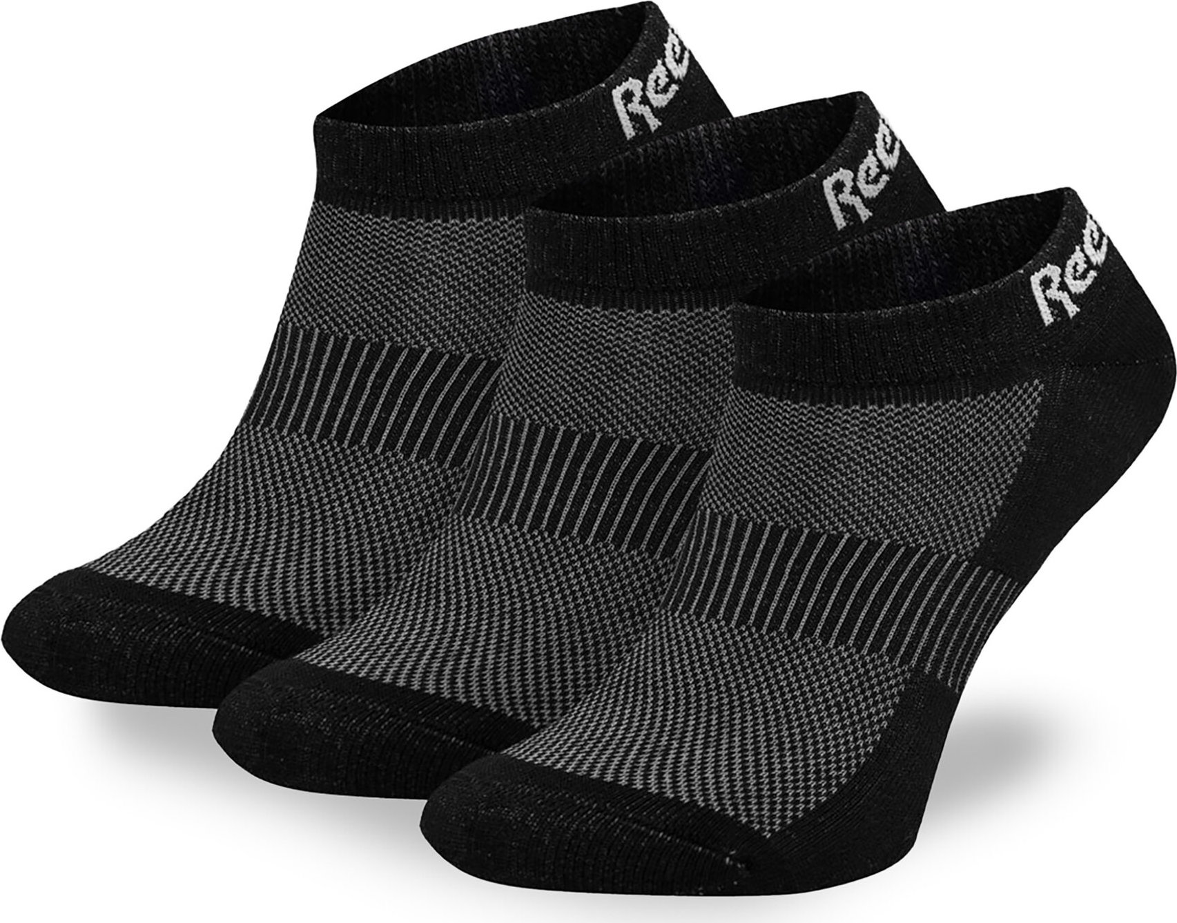 Sada 3 párů nízkých ponožek unisex Reebok R0356-SS24 (3-pack) Černá