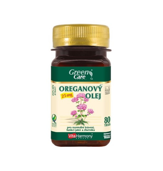 VitaHarmony Oreganový olej 25 mg 80 tob. - Vitaharmony