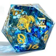 HYMGHO Sharp Edge Resin 55mm D20 - Blue/Swirl