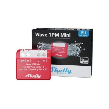 Shelly Qubino Wave 1PM Mini - spínací modul s měřením spotřeby 1x 8A (Z-Wave)