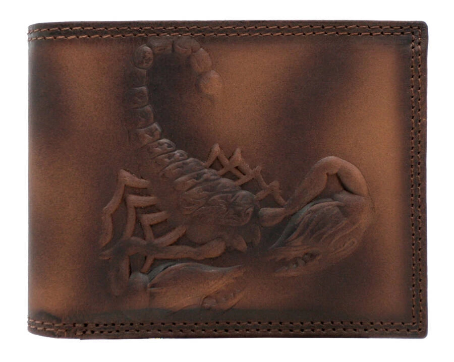 No Brand Pánská kožená peněženka Iematsu hnědá One size