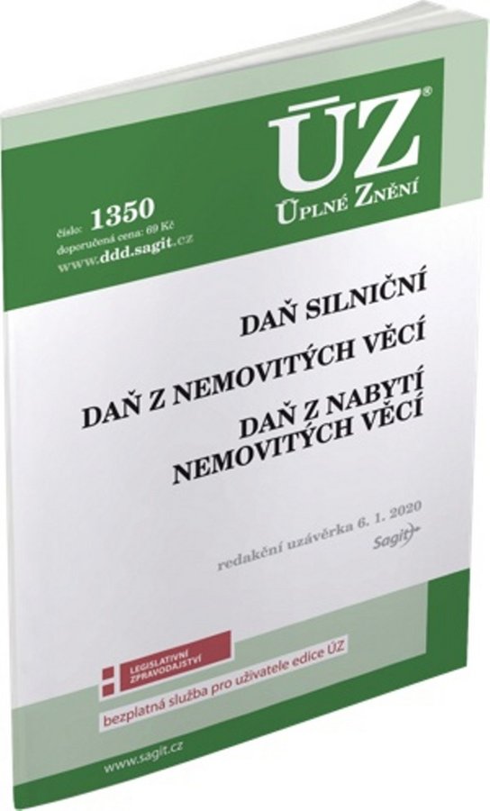 ÚZ 1350 Daň z nabytí nemovitých věcí, Daň z nemovitých věcí, Daň silniční 2020