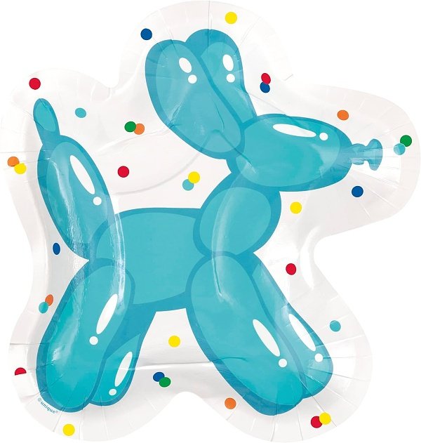 Talíře papírové Balonkový pejsek 21 cm 8 ks