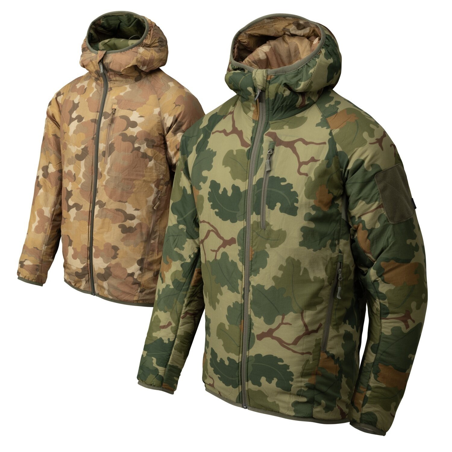 Bunda oboustranná Reversible Wolfhound Hoodie Jacket® Helikon-Tex® Mitchell Camo Leaf / Clouds Velikost: L