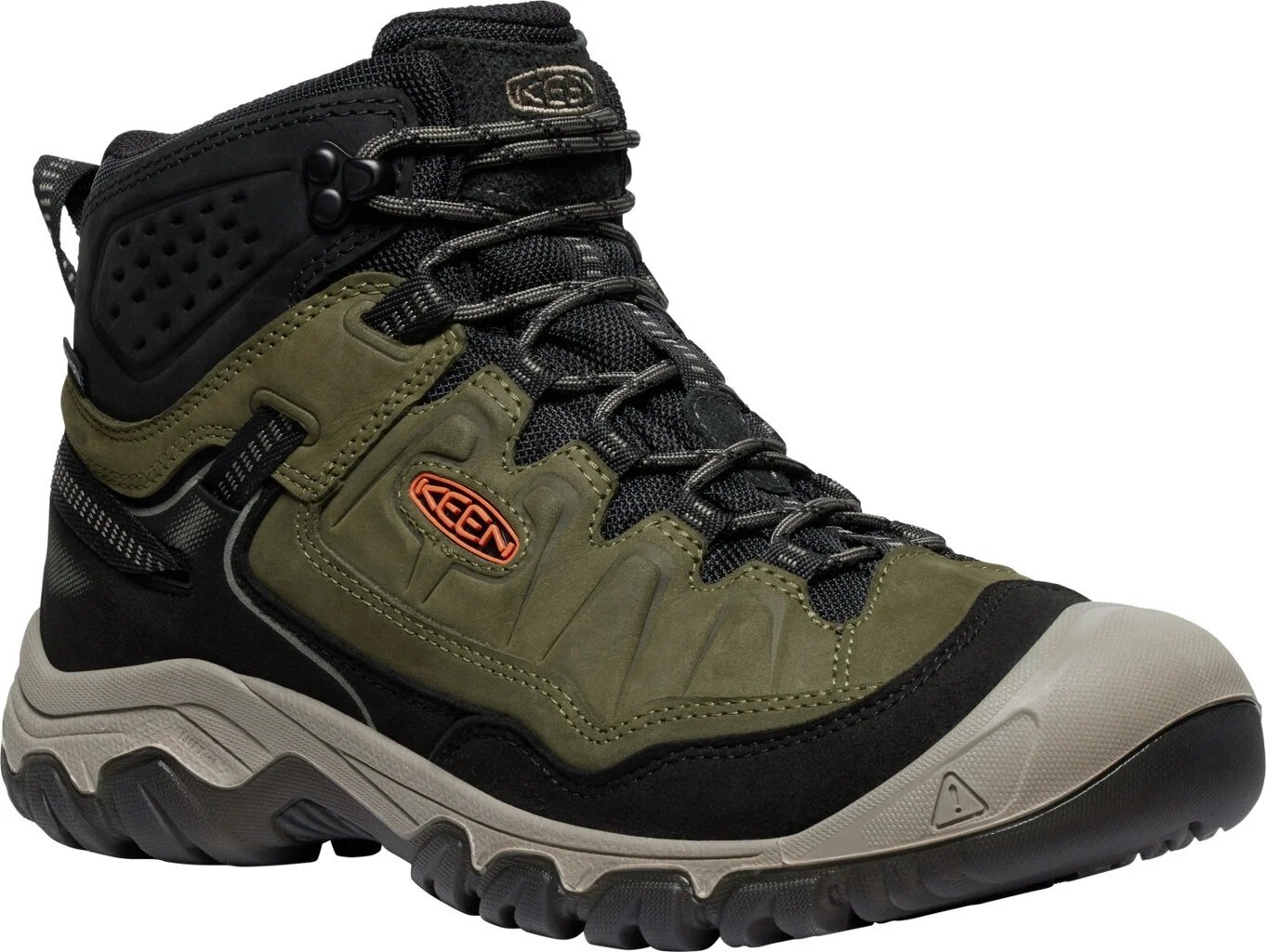 Keen TARGHEE IV MID WP MEN dark olive/gold flame Velikost: 43