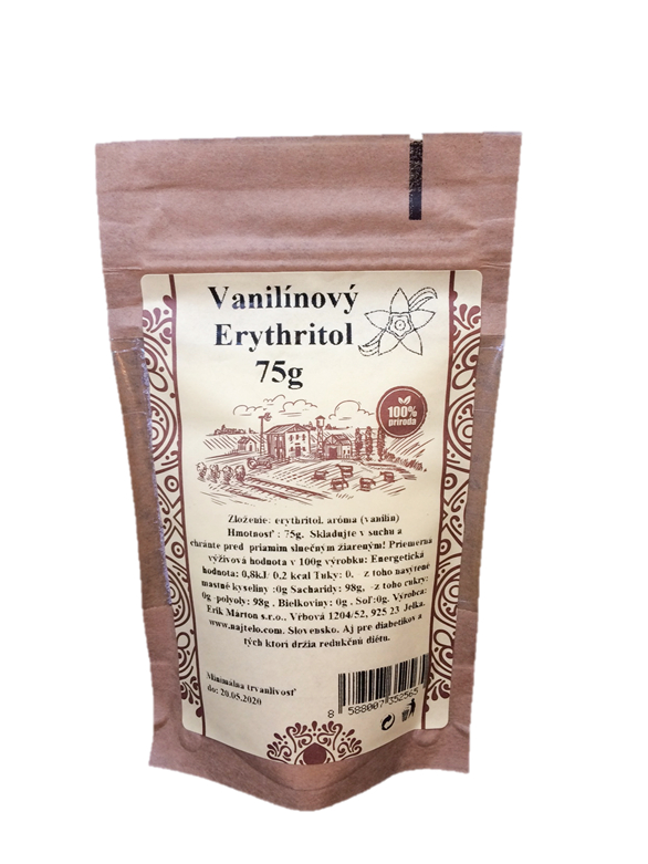 Erik Nárton s.r.o. CUKR ovocný Erythritol vanilka 75g 75g