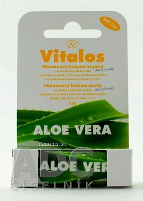 Vitalos s.r.o. VITALOS Balzám na rty aloe vera SPF 15 vitamínový 1x1 ks