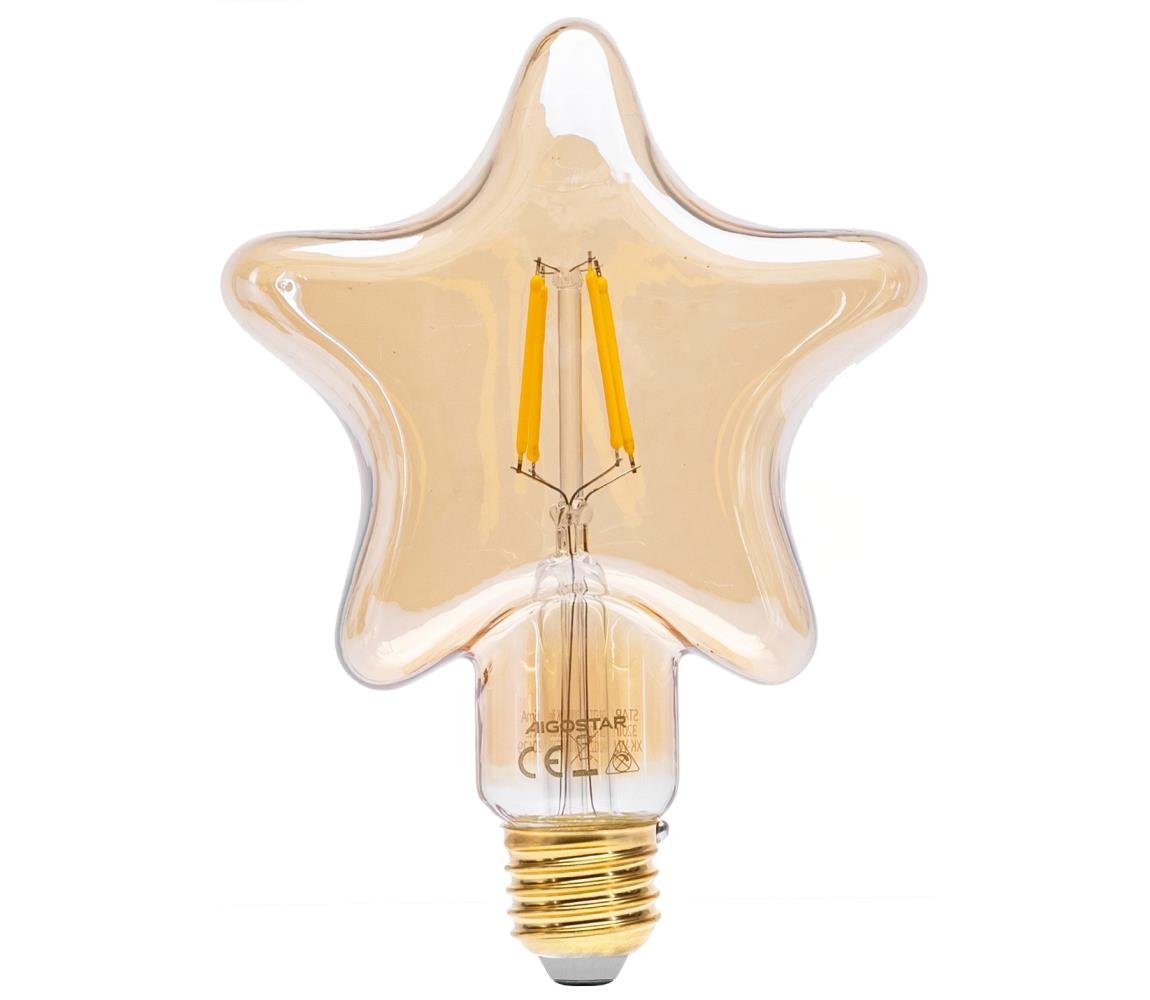 B.V. LED Žárovka FILAMENT E27/4W/230V 1800K hvězda -