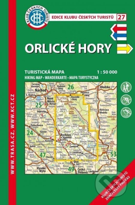 Orlické hory 1:50 000 Turistická mapa - Klub českých turistů