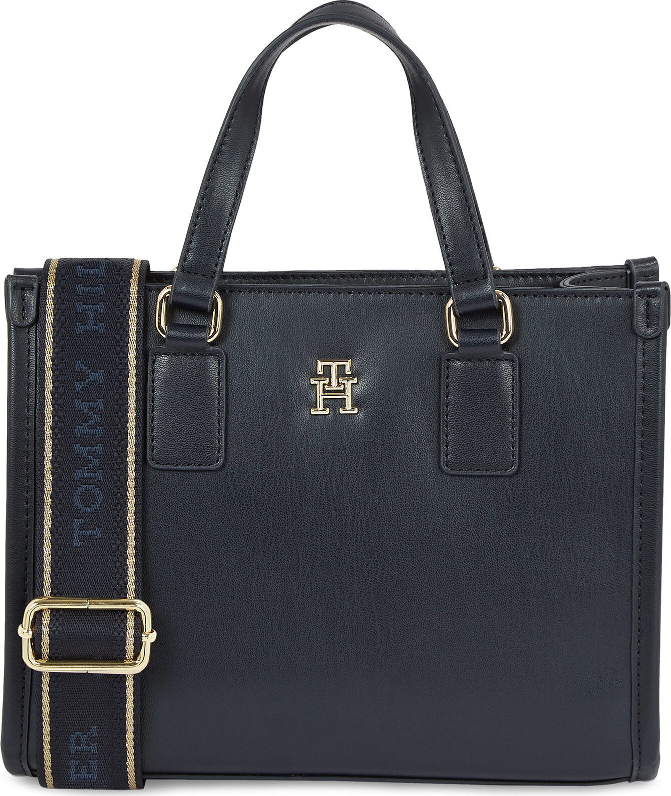 Kabelka Tommy Hilfiger Th Monotype Mini Tote AW0AW15977 Space Blue DW6