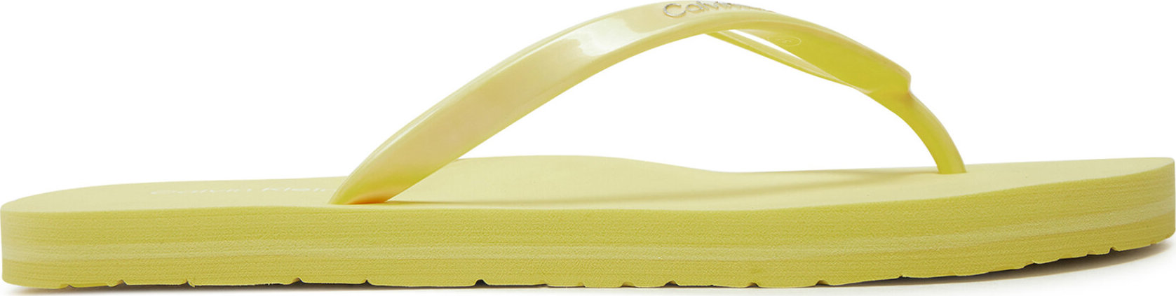 Žabky Calvin Klein Flip Flop Deboss Logo Met HW0HW02043 Tender Yellow ZCW