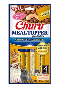 Churu Cat Meal Topper Chicken With Cheese Recipe 4x14g