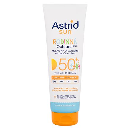 Astrid Sun Family Milk SPF50+ voděodolné rodinné mléko na opalování 250 ml