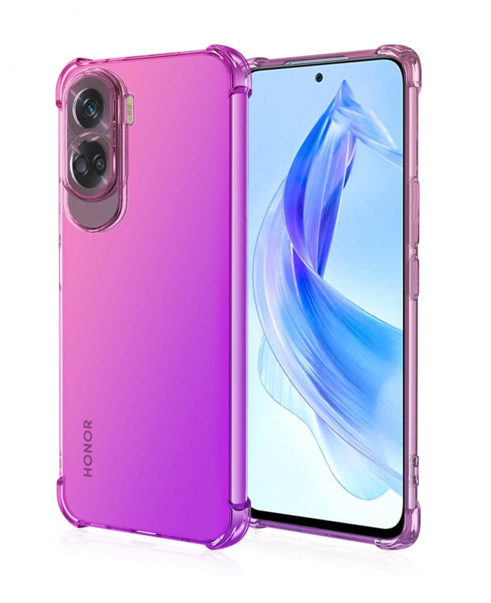 Kryt TopQ Honor 90 Lite 5G Shock duhový růžovo-fialový 120737