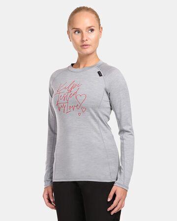 Kilpi Dámské funkční triko s dlouhým rukávem MAVORA TOP-W Světle šedá Velikost: 40, LGY