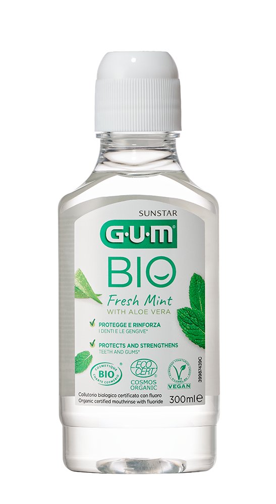 GUM BIO Fresh Mint ústní voda s Aloe vera, 300 ml