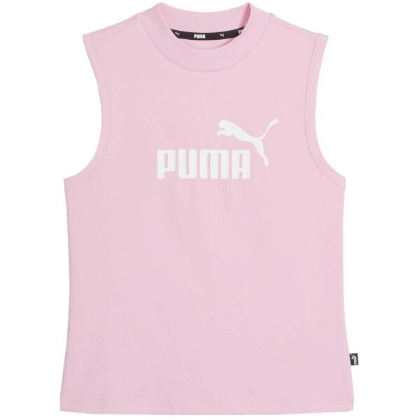 Puma ESSENTIALS+ SLIM LOGO TANK Dámské tílko, růžová, velikost