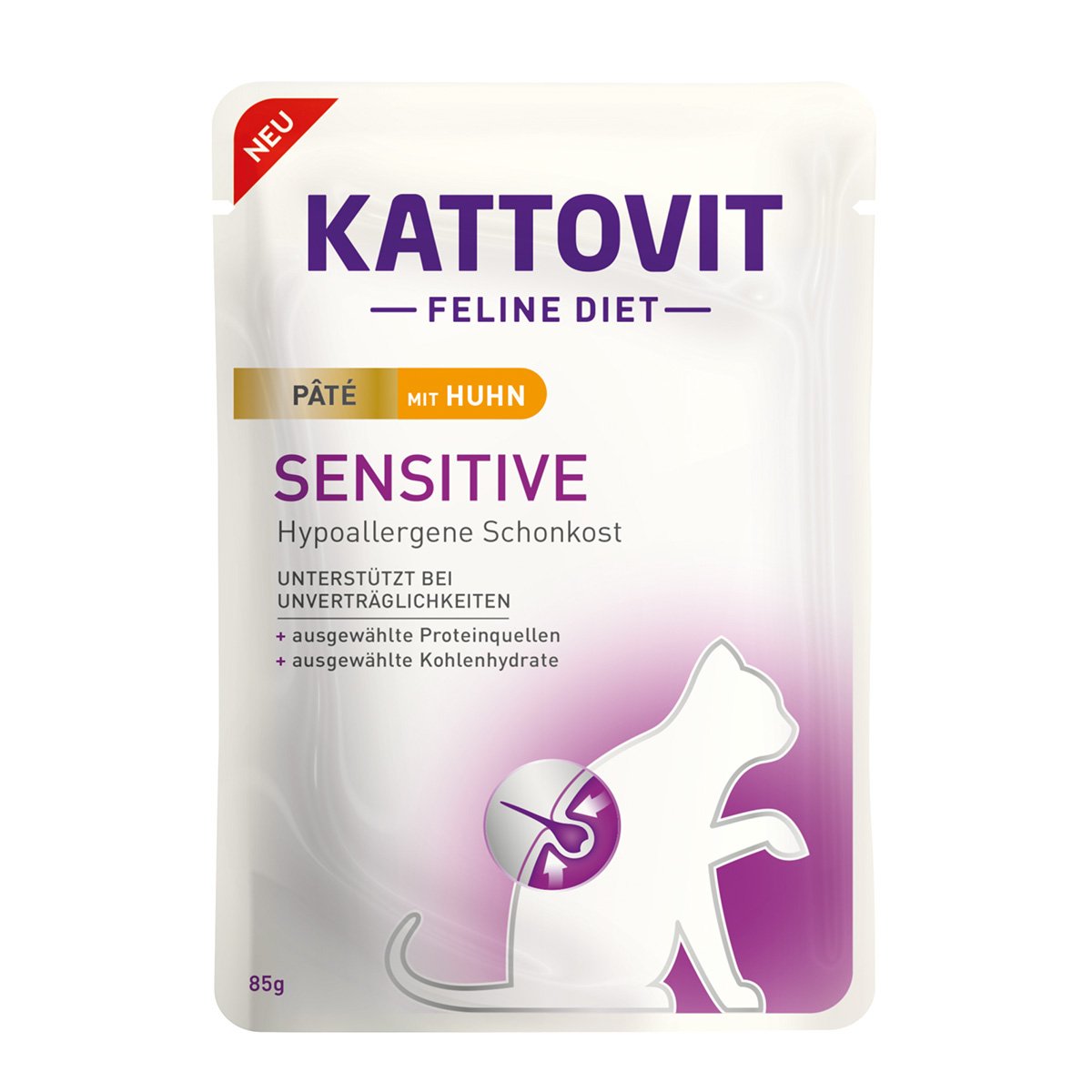 Kattovit Sensitive Paté kuřecí 10 × 85 g