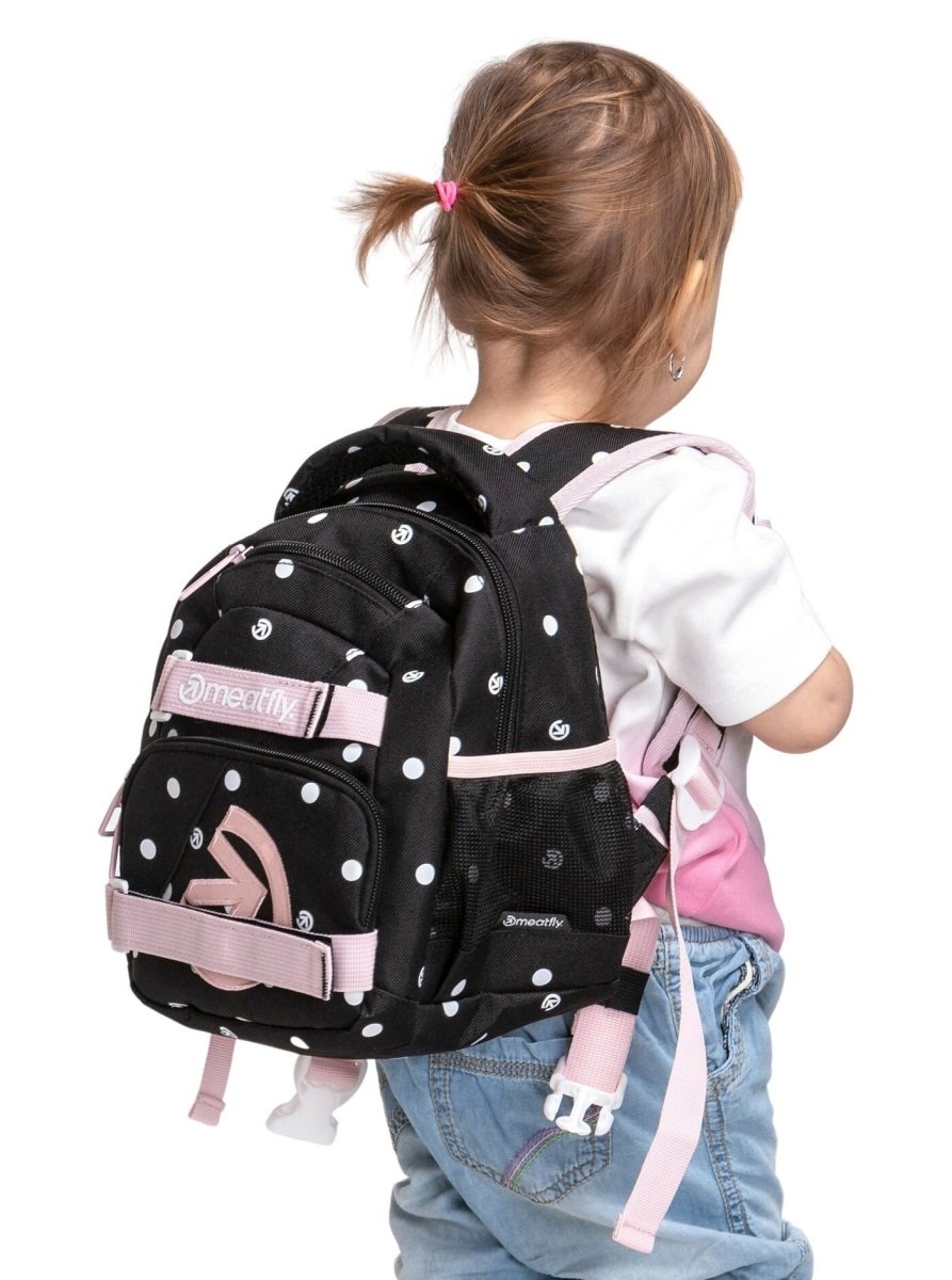 Batoh meatfly levi černá/bílé puntíky 10 l