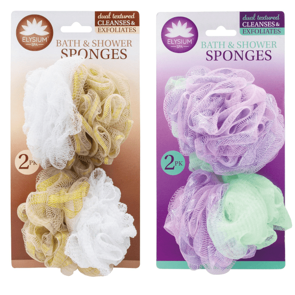 Elysium Spa koupelová mycí houba, mix barev 2ks