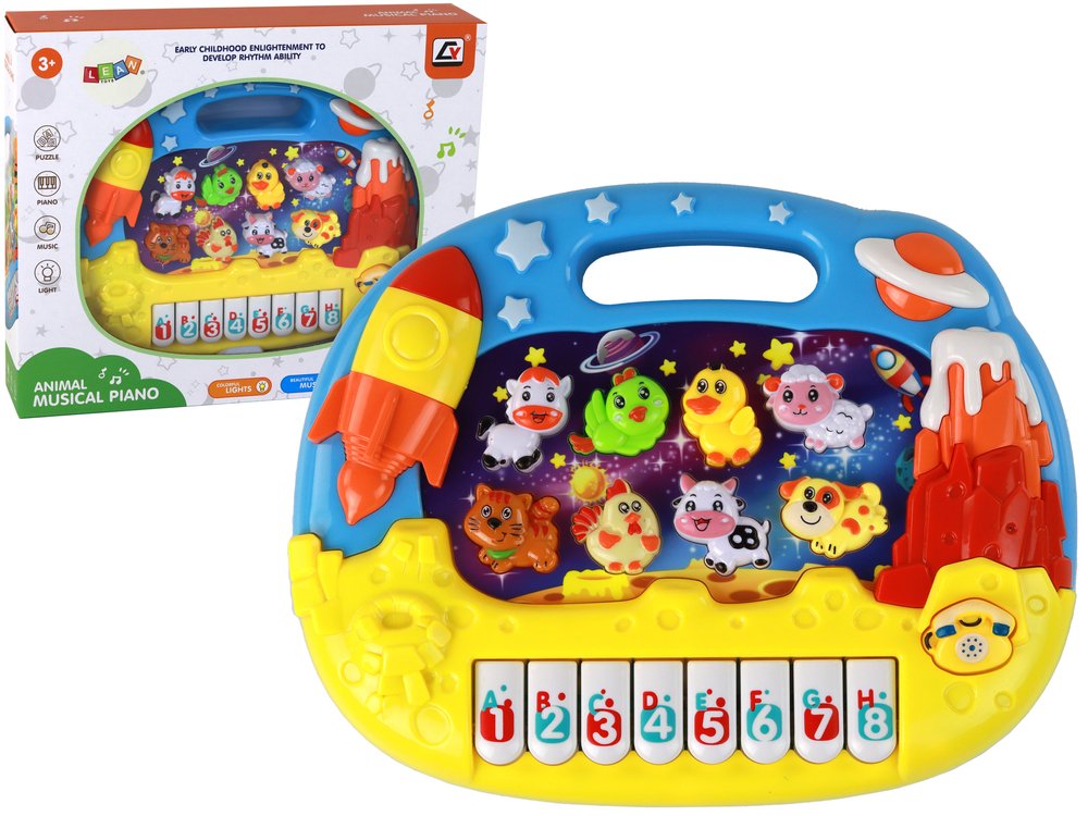 mamido Vzdělávací piano se zvířátky v angličtině