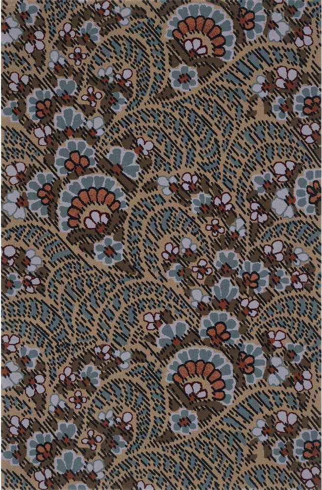 Hnědý vlněný koberec 133x190 cm Paisley – Agnella
