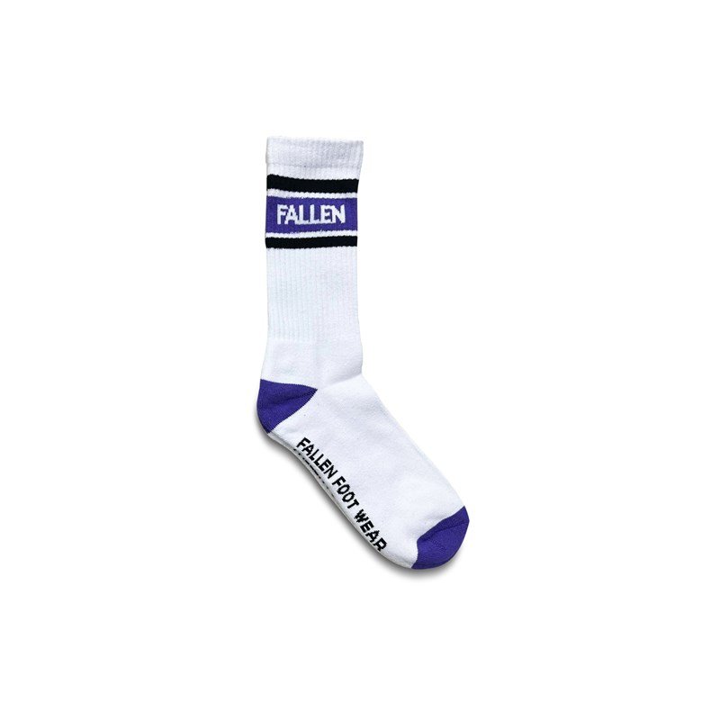 ponožky FALLEN - Uni Ii Sock White Purple (WHITE-PURPLE) velikost: OS