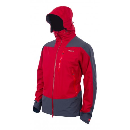Pinguin Parker jacket 5.0 grey/red unisex nepromokavá outdoorová bunda Gelanots 2L  M