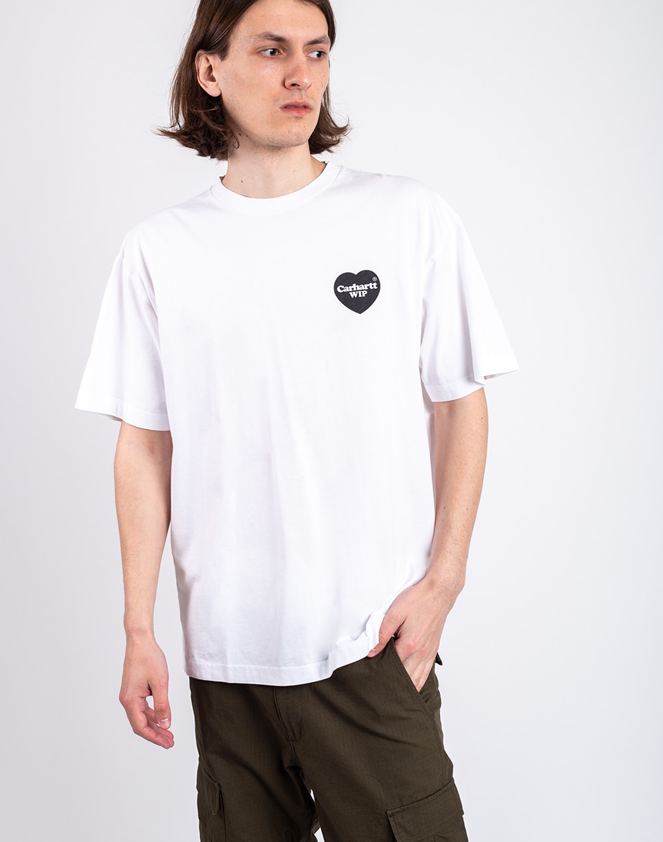 Carhartt WIP S/S Heart Bandana T-Shirt White/Black stone washed M