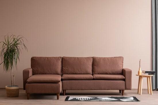 Atelier del Sofa Corner Sofa Lungo - Light Brown