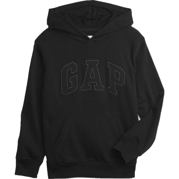 GAP FRENCH TERRY LOGO Chlapecká mikina, černá, velikost