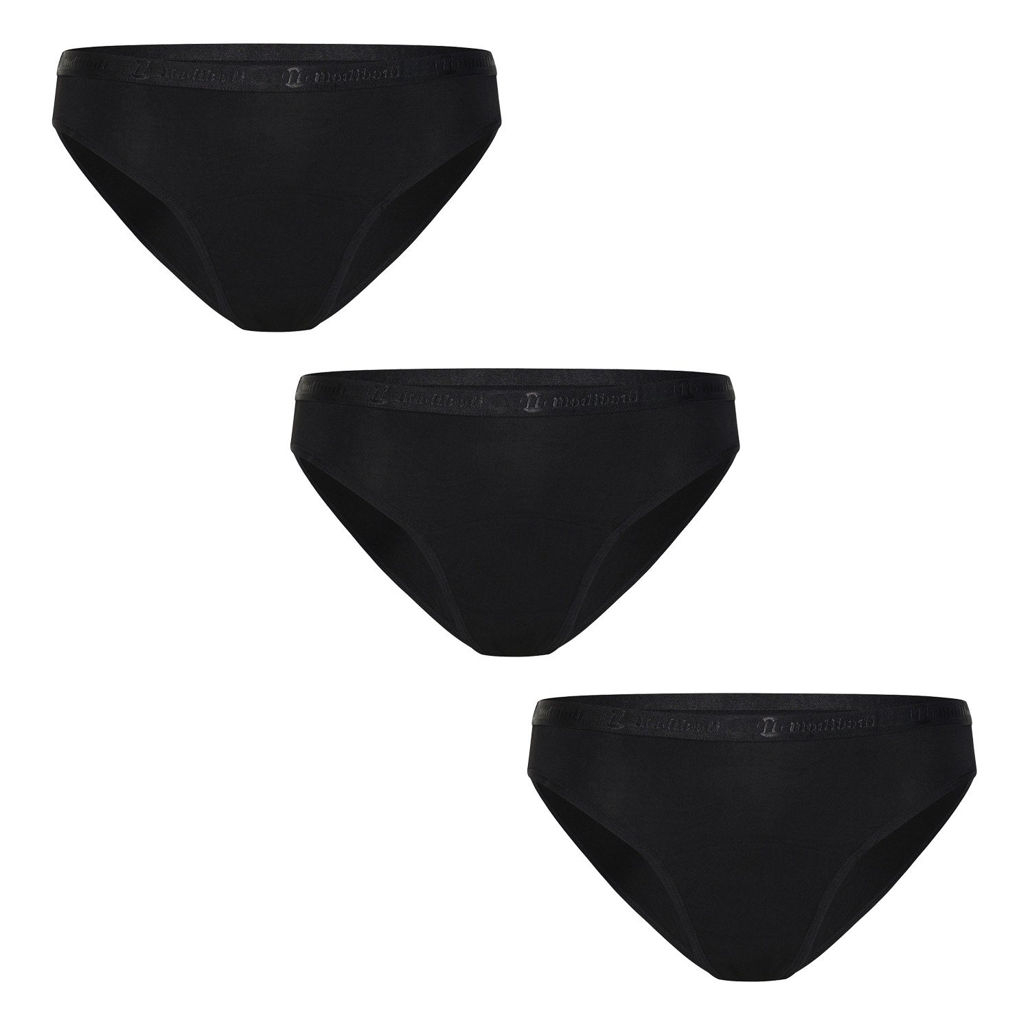 3PACK Menstruační kalhotky Modibodi Classic Bikini Moderate-Heavy (MODI5010) S