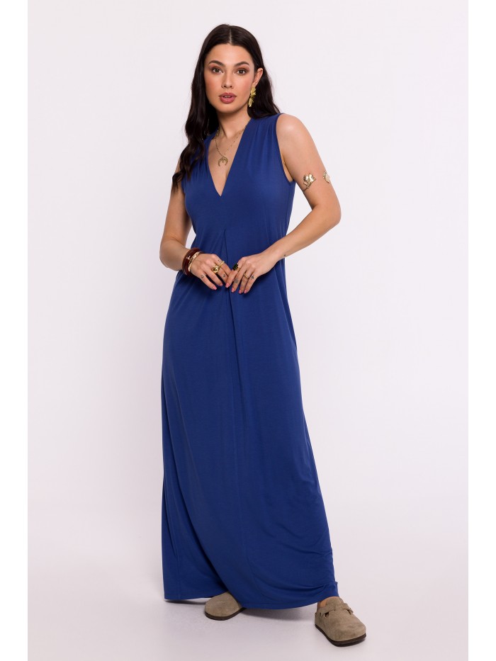 BeWear Dámské maxi šaty Xukmir B284 nebesky modrá S