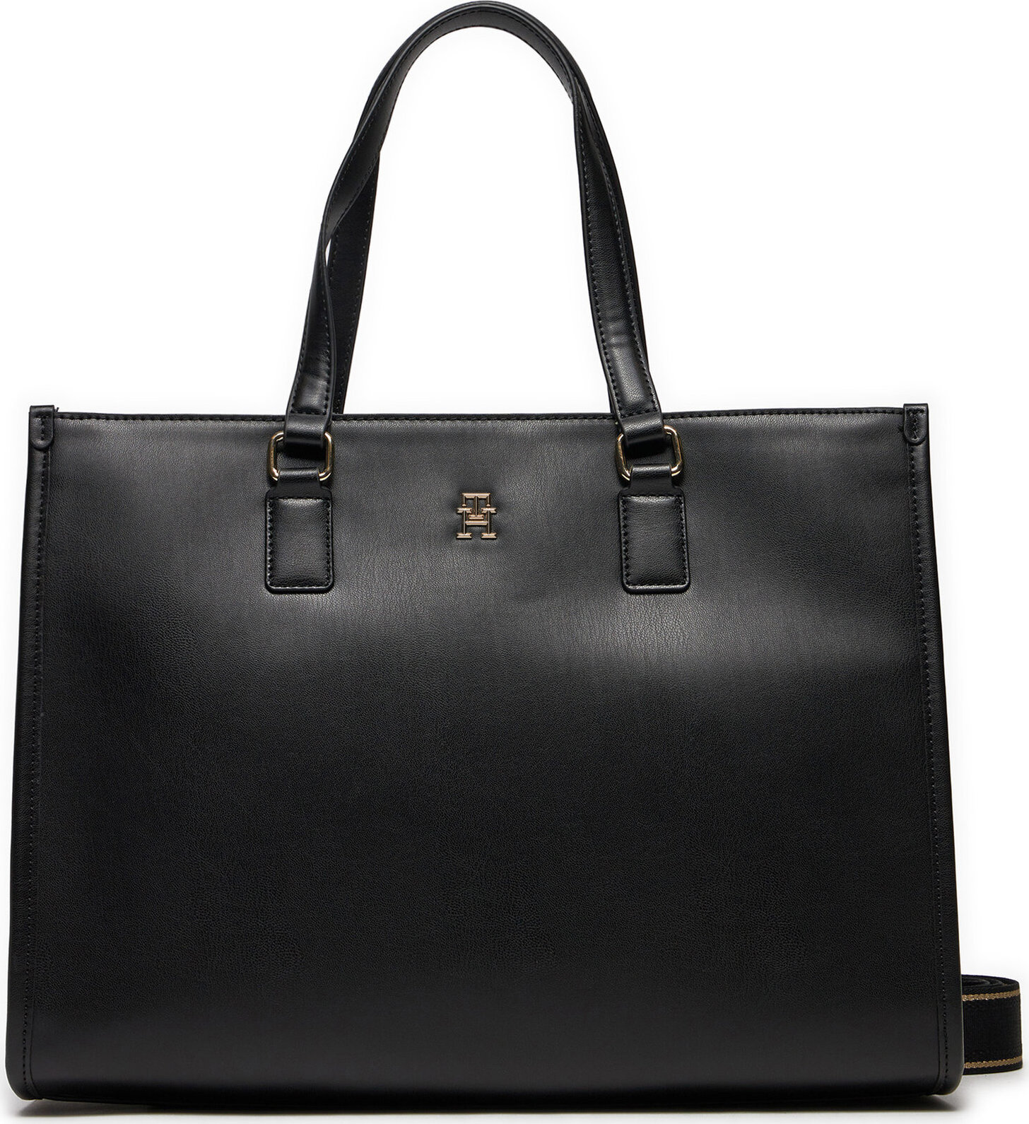 Kabelka Tommy Hilfiger Th Monotype Tote AW0AW15978 Black BDS