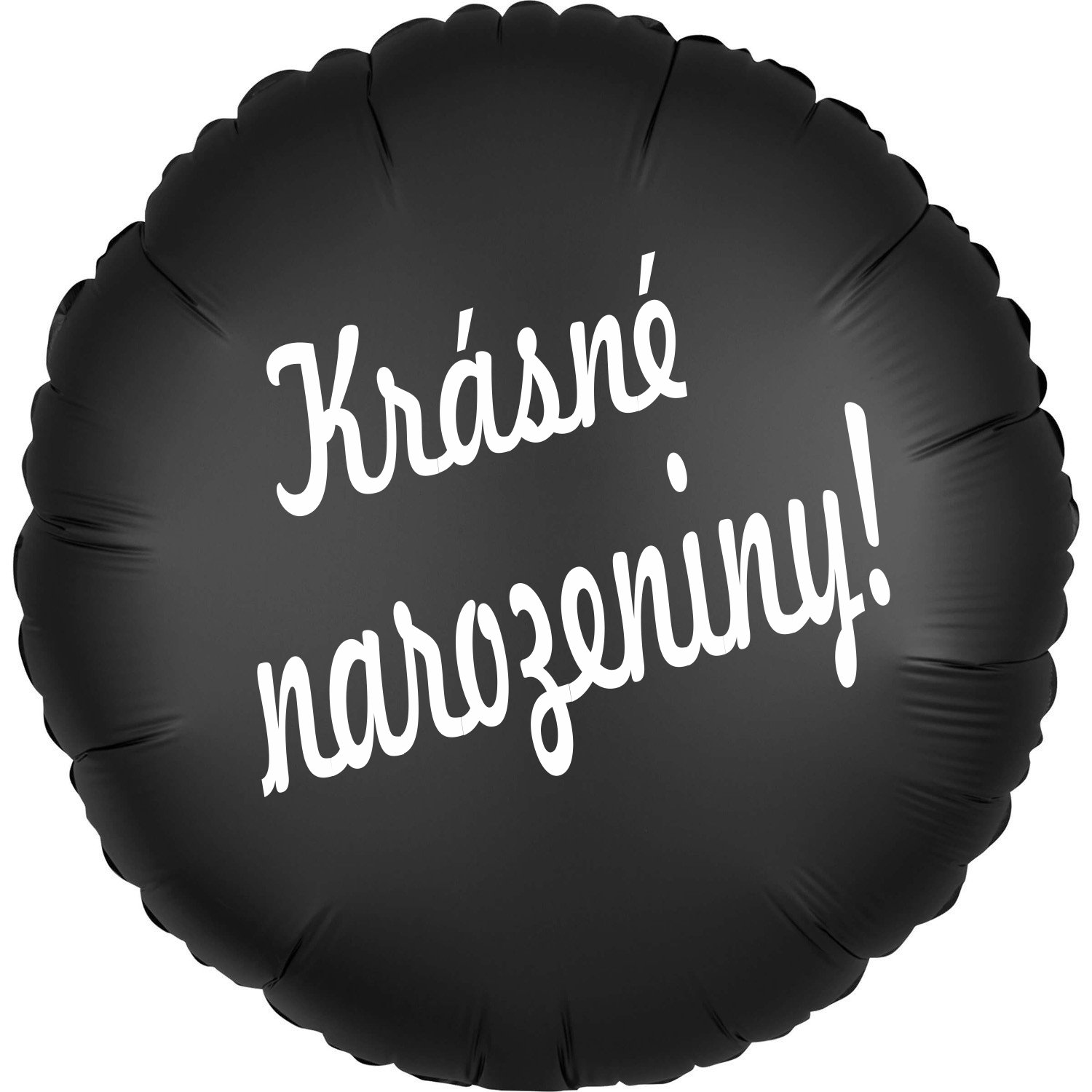 Balónek černý kruh Krásné narozeniny! Balonky.cz