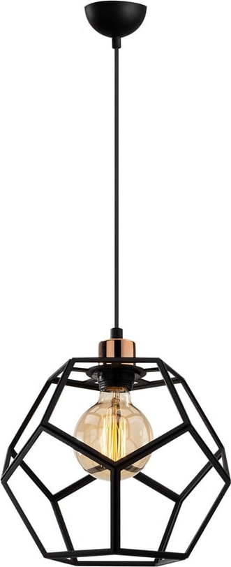 Závěsné svítidlo v černé a bronzové barvě s kovovým stínidlem ø 26 cm Degirmen – Opviq lights
