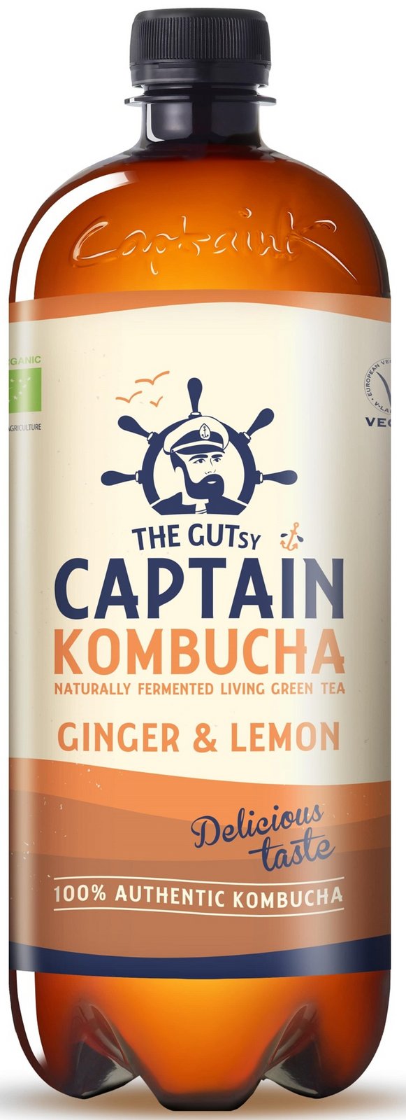 Captain Kombucha zázvor a citron BIO 1000 ml