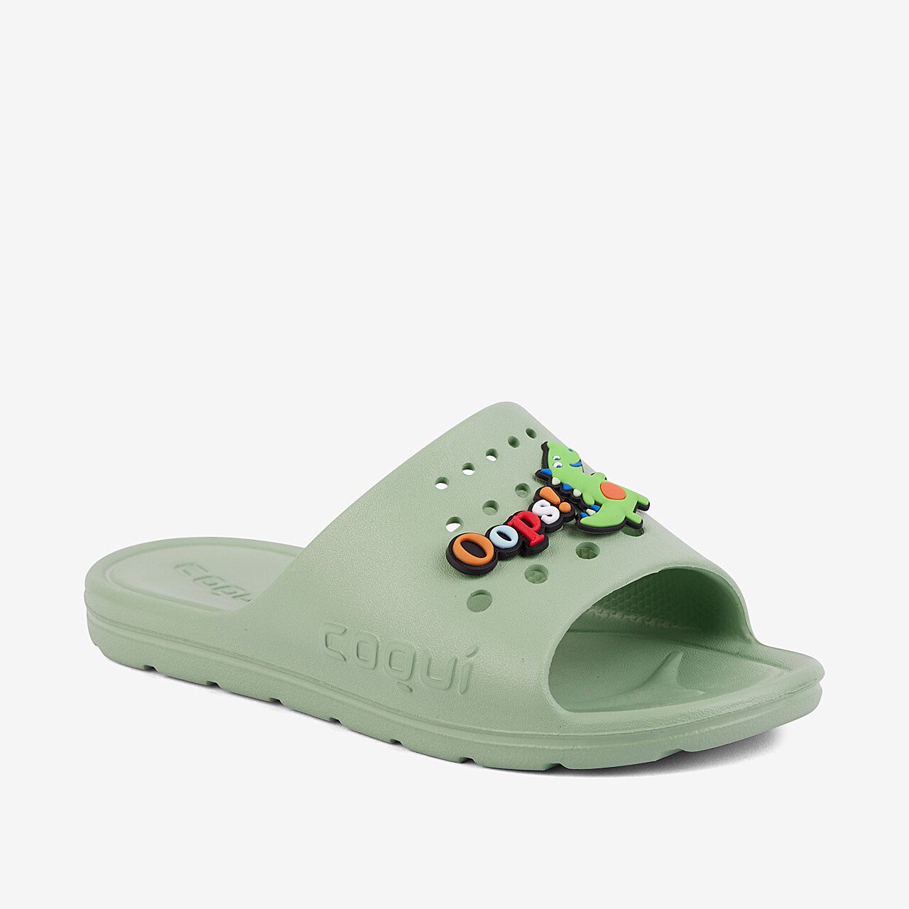 Dětské pantofle COQUI LONG zelené + Amulet Fusakle
