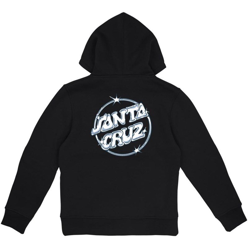mikina SANTA CRUZ - Youth Glint Dot Hood Black (BLACK)