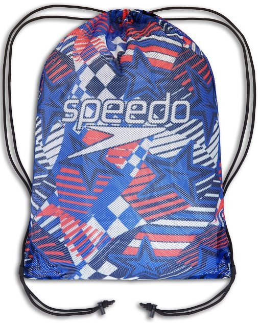 Plavecký vak Speedo Printed Mesh Bag Modro/červená