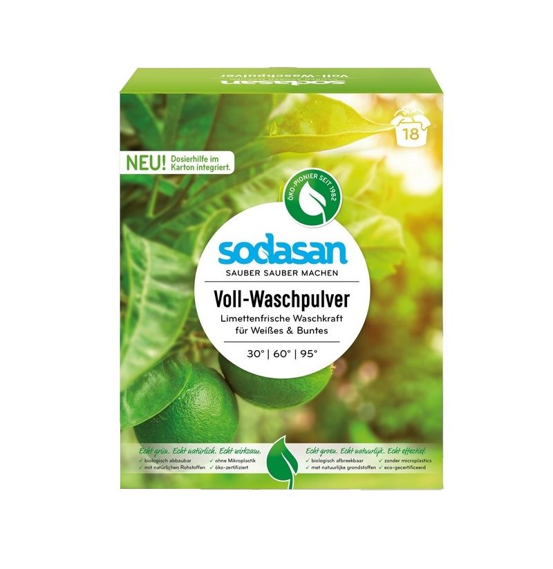Sodasan Prací prášek na bílé a barevné prádlo limetka 1,01 kg