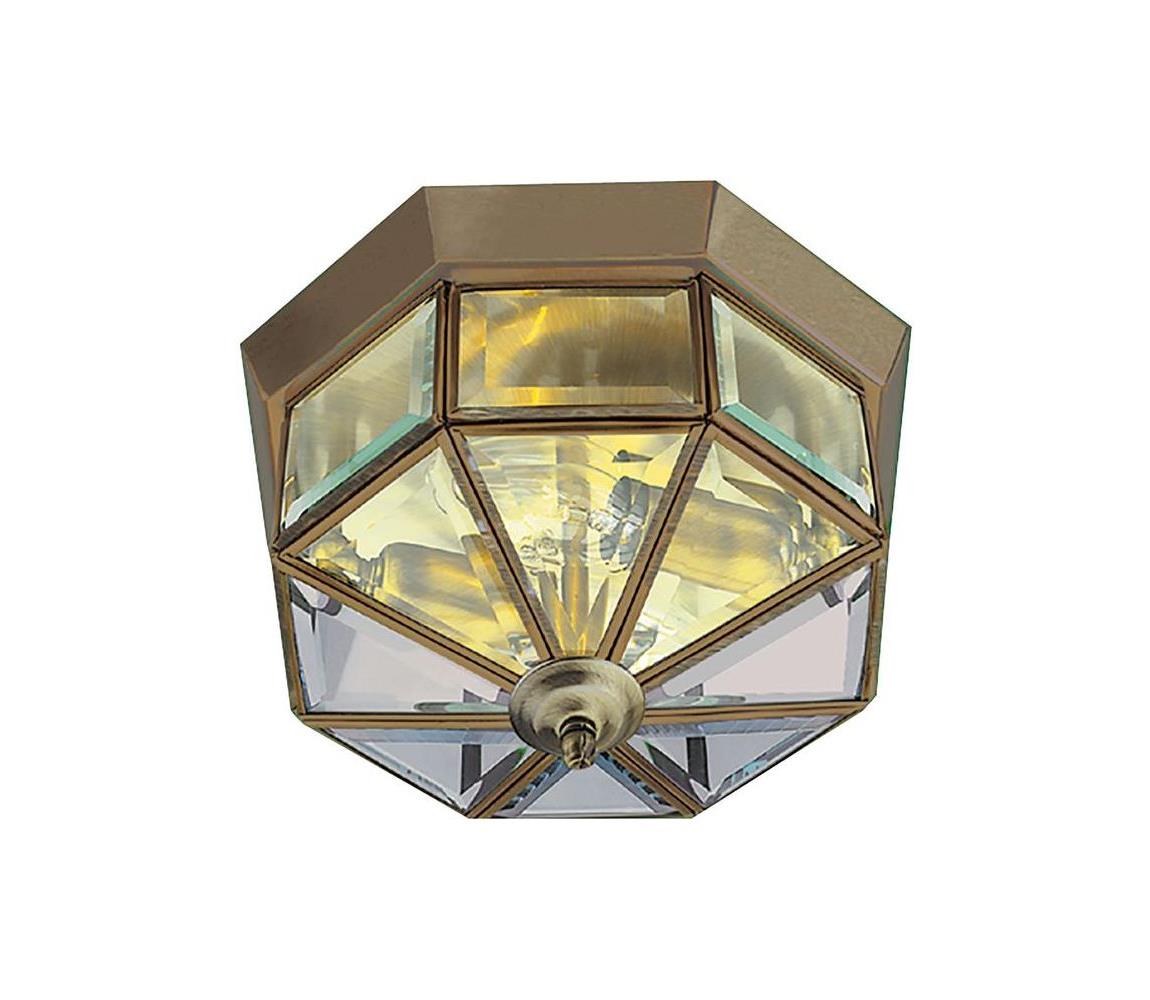 Searchlight Searchlight 8235AB - Stropní svítidlo FLUSH 2xE14/60W/230V mosaz