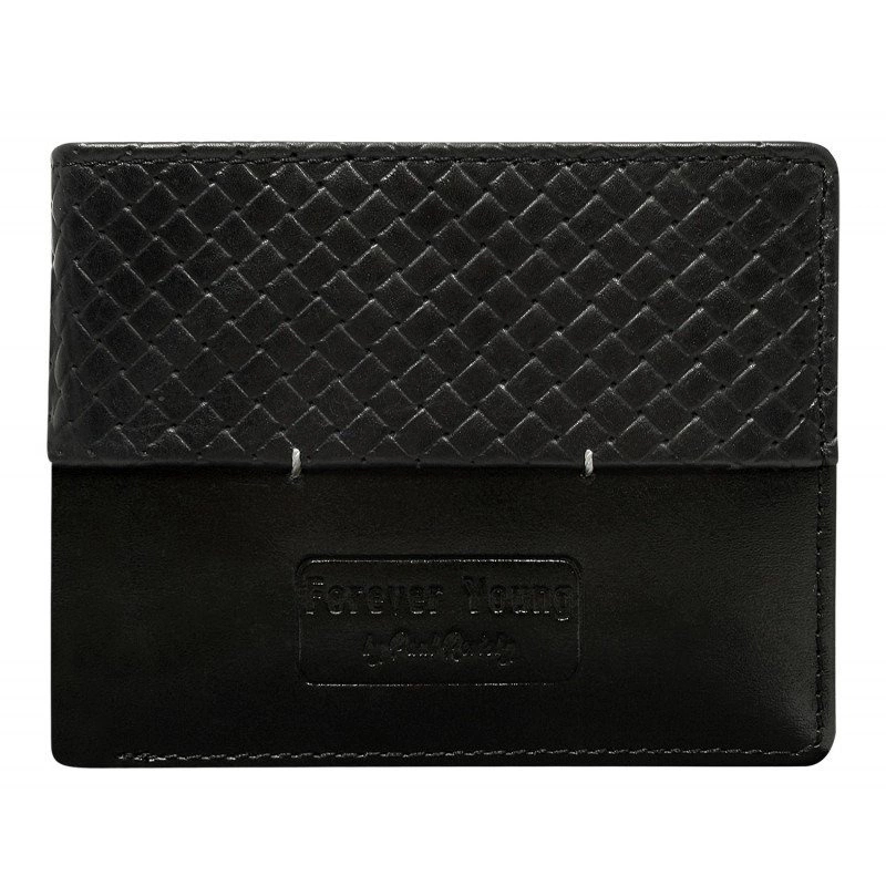 Forever Young Pánská kožená peněženka Fernguard černá One size
