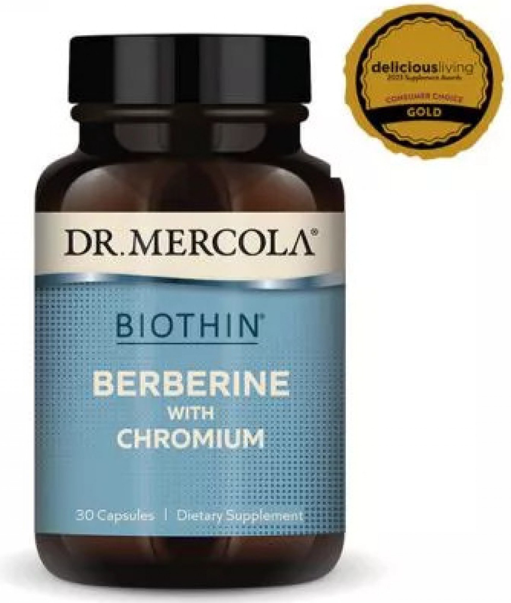 Dr. Mercola Biothin Berberine s Chrómem, 30 kapslí