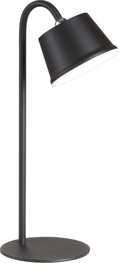 Černá LED stolní lampa s kovovým stínidlem (výška 34 cm) Voet – Fischer & Honsel