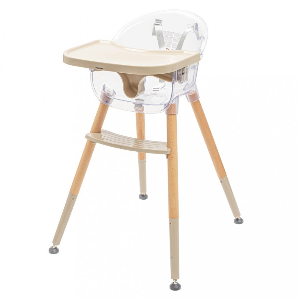 Jedálenská stolička Baby Mix Ingrid wooden beige