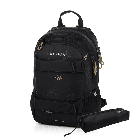 Oxybag Studentský batoh + etue OXY Sport - Flowers - 8-39724E