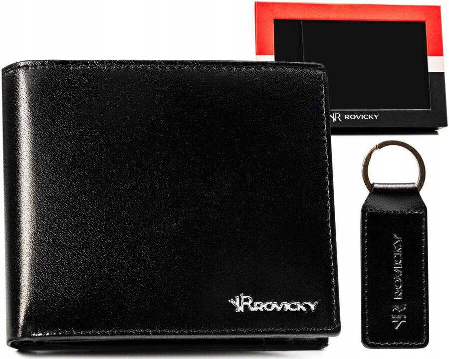 Rovicky Set peněženky s klíčenkou Absyreas černá One size