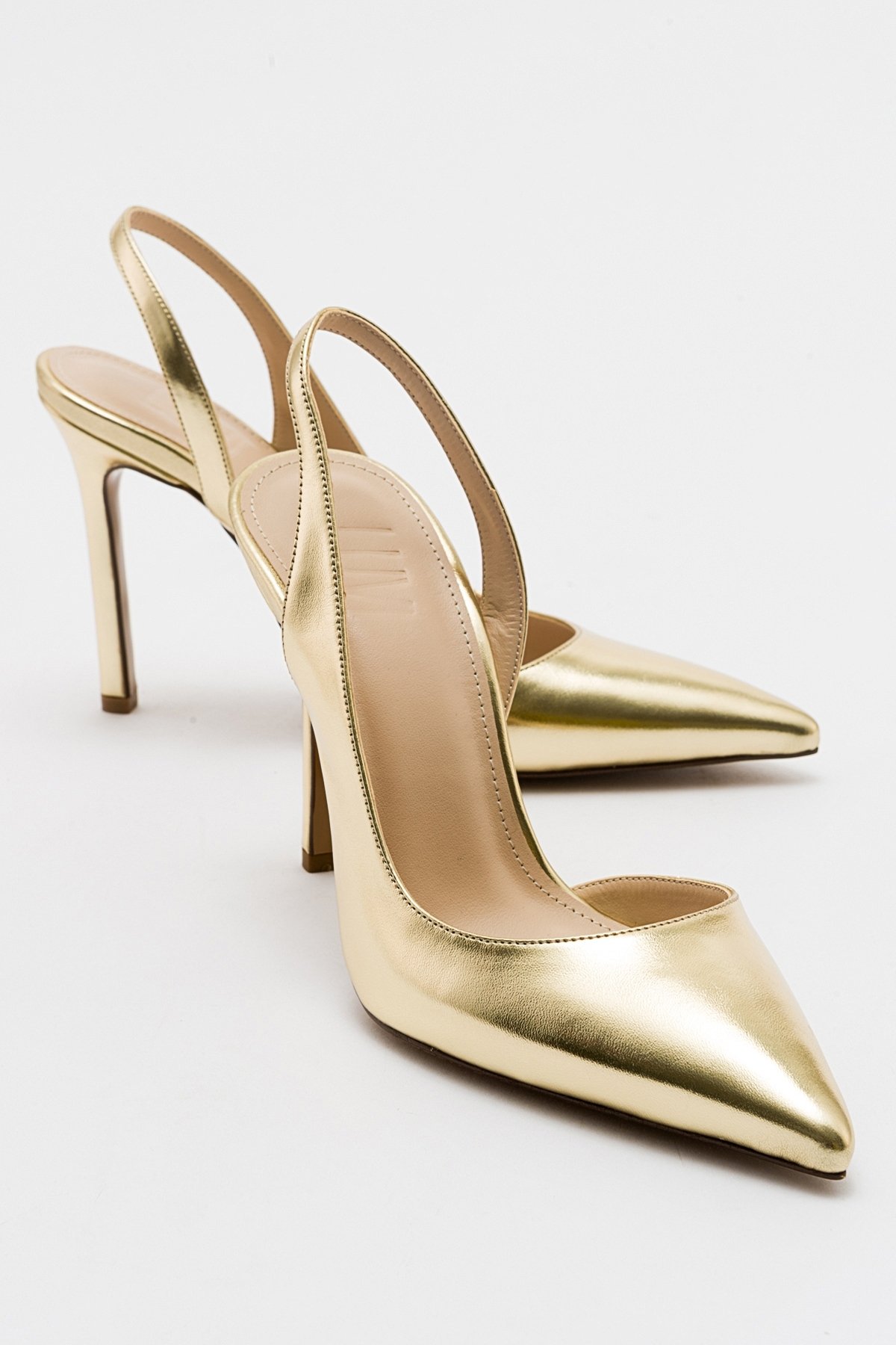 LuviShoes TWINE Women's Metallic Gold Heels