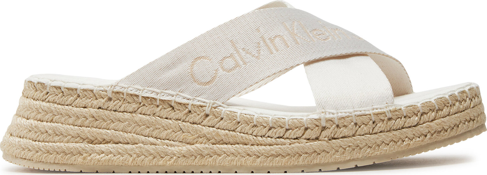 Espadrilky Calvin Klein Jeans Sporty Wedge Rope Sandal Mr YW0YW01364 Off White 0K4